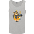 Anime Gun Girl Mens Vest Tank Top Sports Grey