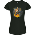Anime Gun Girl Womens Petite Cut T-Shirt Black