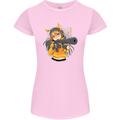 Anime Gun Girl Womens Petite Cut T-Shirt Light Pink