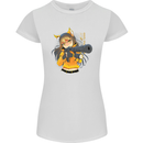 Anime Gun Girl Womens Petite Cut T-Shirt White