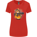 Anime Gun Girl Womens Wider Cut T-Shirt Red