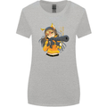 Anime Gun Girl Womens Wider Cut T-Shirt Sports Grey