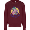 Anime Ra Men Kids Sweatshirt Jumper Maroon