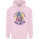 Anime Ra Men Mens 80% Cotton Hoodie Light Pink
