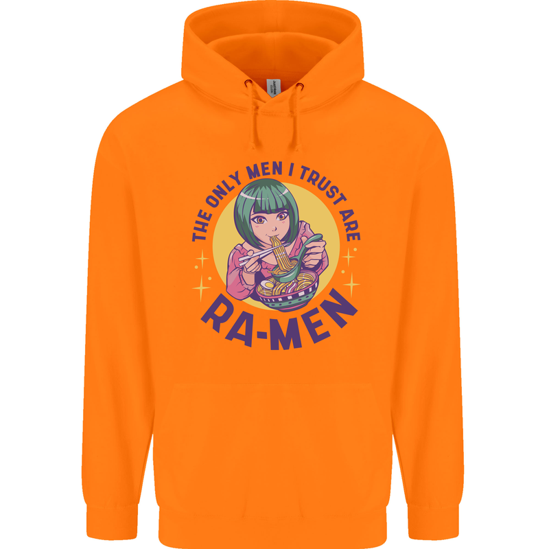 Anime Ra Men Mens 80% Cotton Hoodie Orange