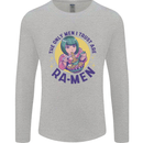 Anime Ra Men Mens Long Sleeve T-Shirt Sports Grey