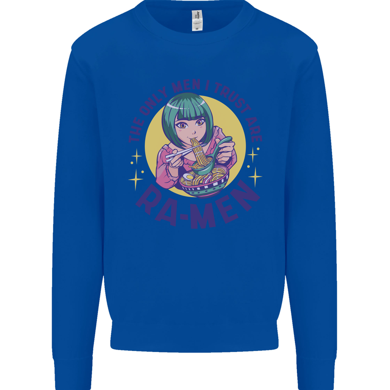 Anime Ra Men Mens Sweatshirt Jumper Royal Blue