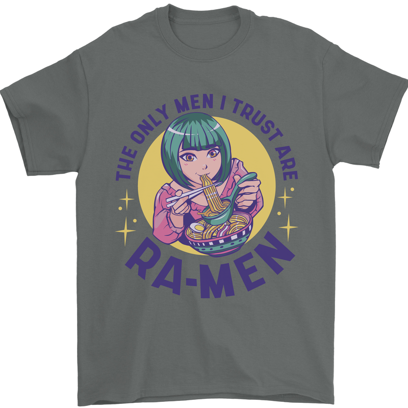 Anime Ra Men Mens T-Shirt 100% Cotton Charcoal
