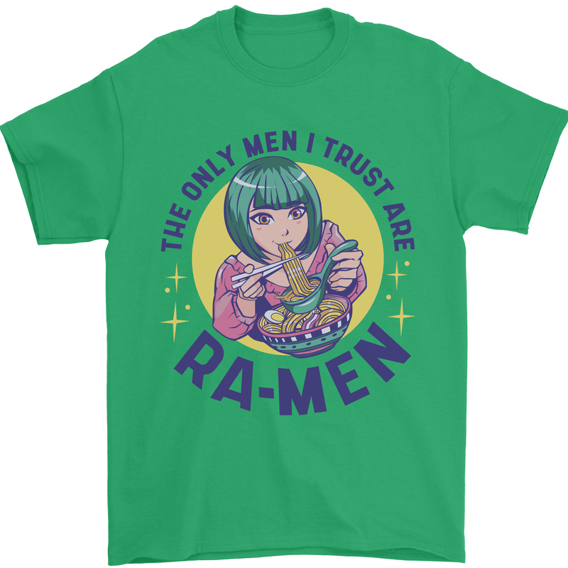 Anime Ra Men Mens T-Shirt 100% Cotton Irish Green