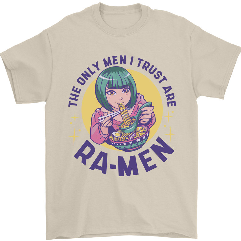 Anime Ra Men Mens T-Shirt 100% Cotton Sand