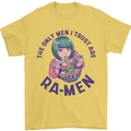 Anime Ra Men Mens T-Shirt 100% Cotton Yellow