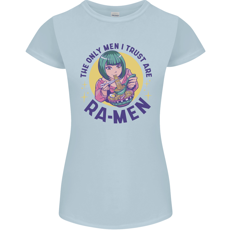 Anime Ra Men Womens Petite Cut T-Shirt Light Blue