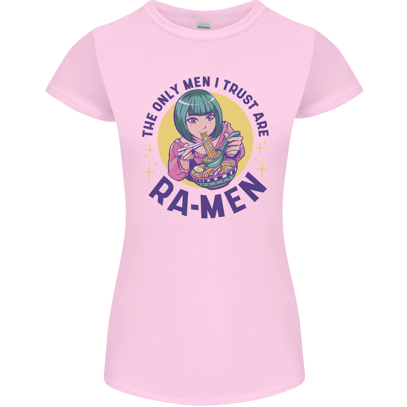 Anime Ra Men Womens Petite Cut T-Shirt Light Pink