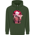 Anime Samurai Woman With Sword Childrens Kids Hoodie Forest Green