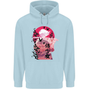 Anime Samurai Woman With Sword Childrens Kids Hoodie Light Blue