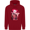 Anime Samurai Woman With Sword Childrens Kids Hoodie Red