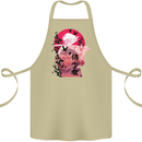 Anime Samurai Woman With Sword Cotton Apron 100% Organic Khaki