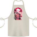 Anime Samurai Woman With Sword Cotton Apron 100% Organic Natural