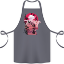 Anime Samurai Woman With Sword Cotton Apron 100% Organic Steel