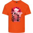 Anime Samurai Woman With Sword Kids T-Shirt Childrens Orange