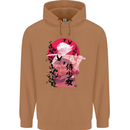 Anime Samurai Woman With Sword Mens 80% Cotton Hoodie Caramel Latte