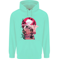 Anime Samurai Woman With Sword Mens 80% Cotton Hoodie Peppermint