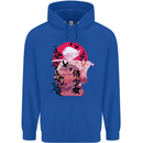 Anime Samurai Woman With Sword Mens 80% Cotton Hoodie Royal Blue