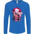Anime Samurai Woman With Sword Mens Long Sleeve T-Shirt Royal Blue