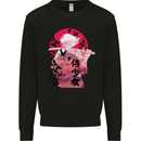 Anime Samurai Woman With Sword Mens Sweatshirt Jumper Black