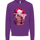 Anime Samurai Woman With Sword Mens Sweatshirt Jumper Purple