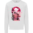 Anime Samurai Woman With Sword Mens Sweatshirt Jumper White