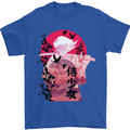 Anime Samurai Woman With Sword Mens T-Shirt Cotton Gildan Royal Blue