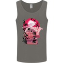 Anime Samurai Woman With Sword Mens Vest Tank Top Charcoal