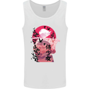Anime Samurai Woman With Sword Mens Vest Tank Top White