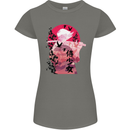 Anime Samurai Woman With Sword Womens Petite Cut T-Shirt Charcoal