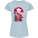 Anime Samurai Woman With Sword Womens Petite Cut T-Shirt Light Blue