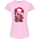 Anime Samurai Woman With Sword Womens Petite Cut T-Shirt Light Pink