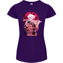 Anime Samurai Woman With Sword Womens Petite Cut T-Shirt Purple