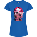 Anime Samurai Woman With Sword Womens Petite Cut T-Shirt Royal Blue