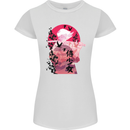 Anime Samurai Woman With Sword Womens Petite Cut T-Shirt White