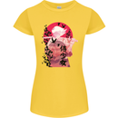 Anime Samurai Woman With Sword Womens Petite Cut T-Shirt Yellow
