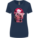 Anime Samurai Woman With Sword Womens Wider Cut T-Shirt Navy Blue