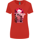 Anime Samurai Woman With Sword Womens Wider Cut T-Shirt Red