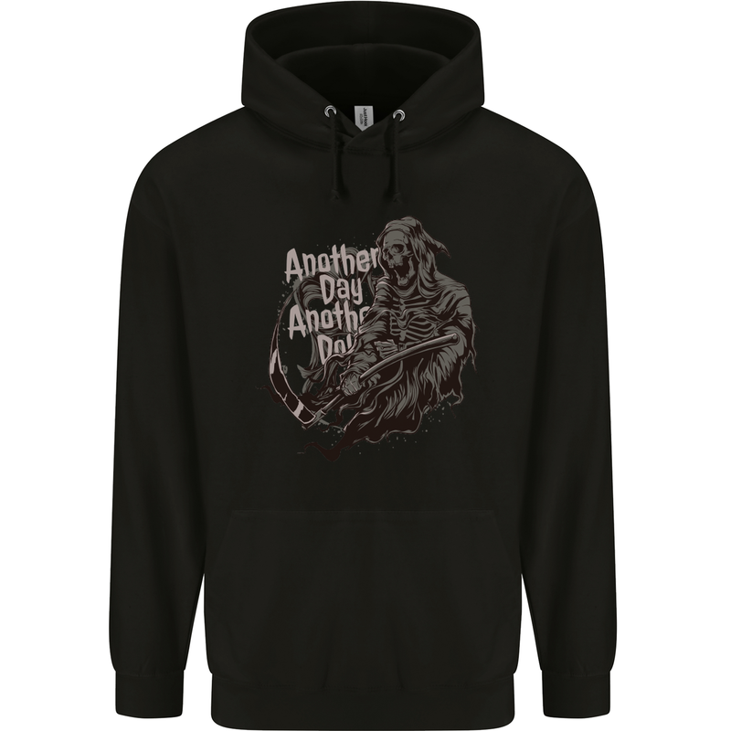 Another Day Another Dollar Grim Reaper Childrens Kids Hoodie Black