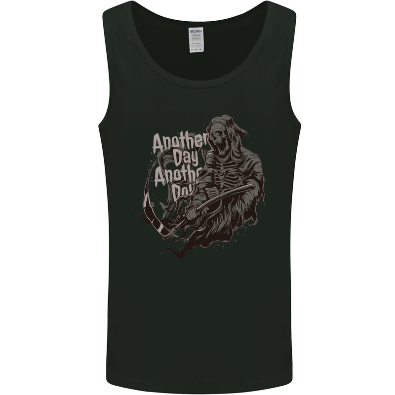 Another Day Another Dollar Grim Reaper Mens Vest Tank Top Black