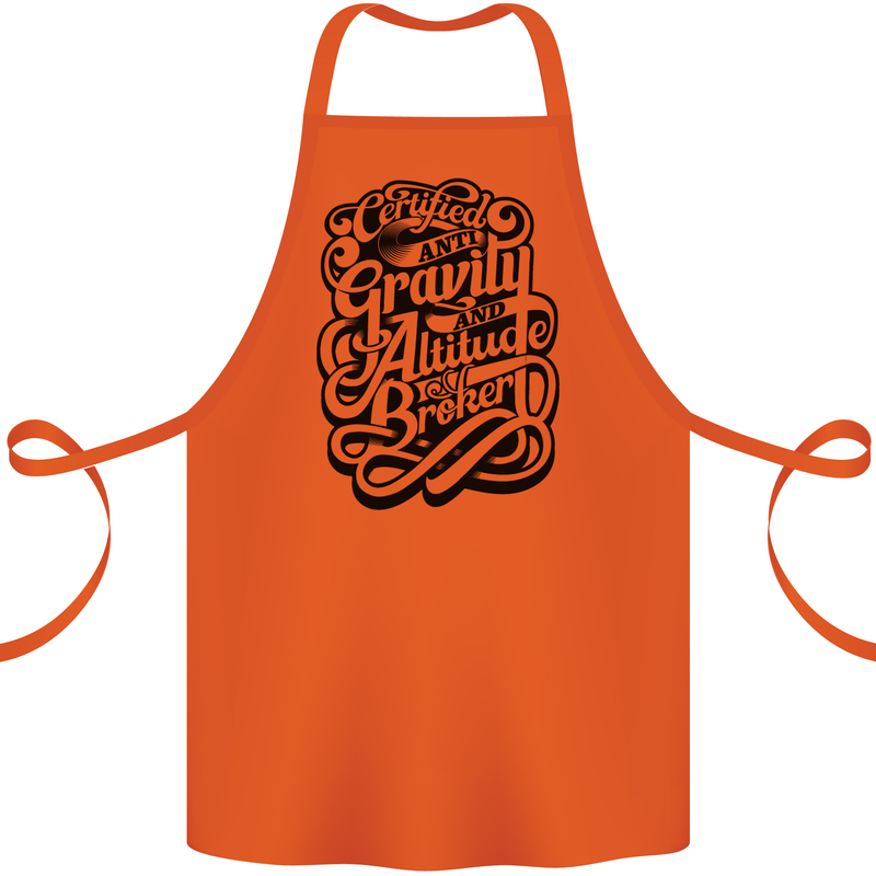 Anti-Gravity Pilot Hang Gliding Paragliding Cotton Apron 100% Organic Orange