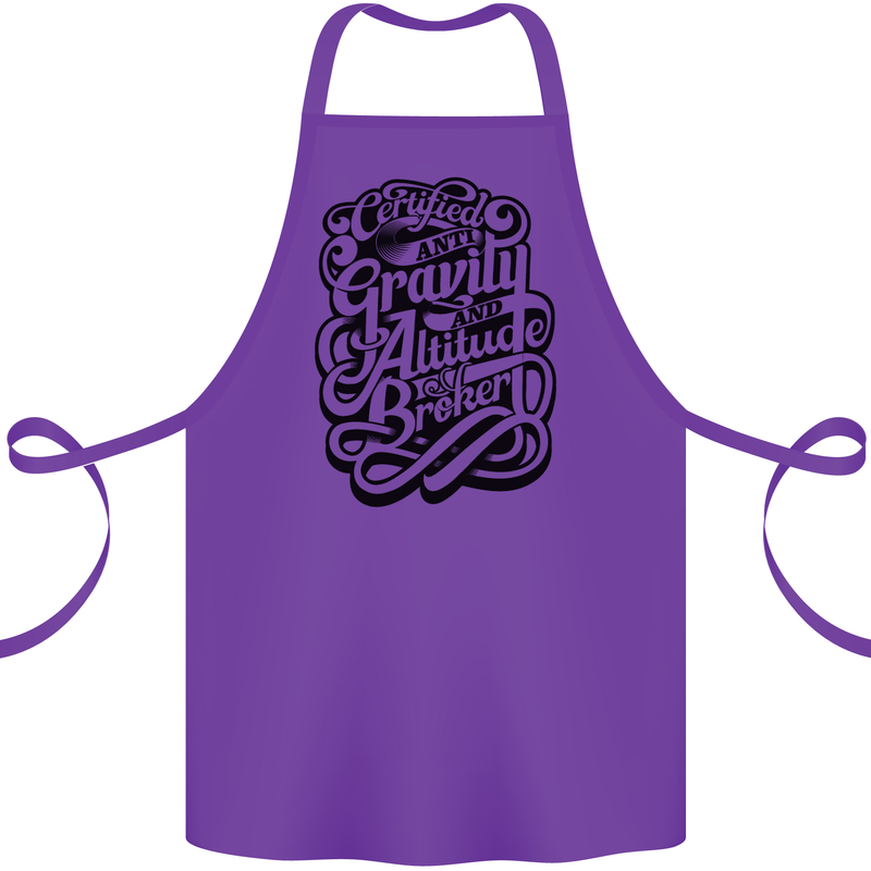 Anti-Gravity Pilot Hang Gliding Paragliding Cotton Apron 100% Organic Purple