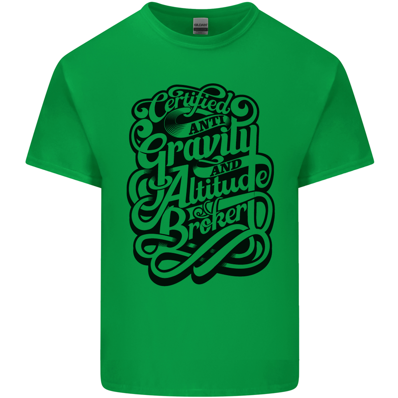 Anti-Gravity Pilot Hang Gliding Paragliding Mens Cotton T-Shirt Tee Top Irish Green