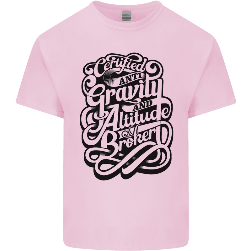 Anti-Gravity Pilot Hang Gliding Paragliding Mens Cotton T-Shirt Tee Top Light Pink