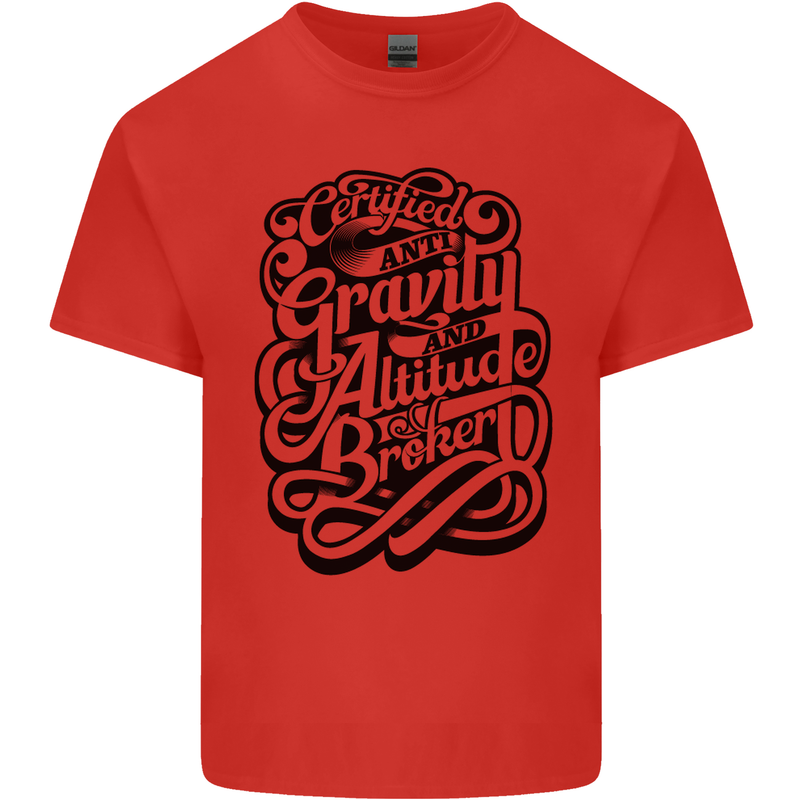 Anti-Gravity Pilot Hang Gliding Paragliding Mens Cotton T-Shirt Tee Top Red